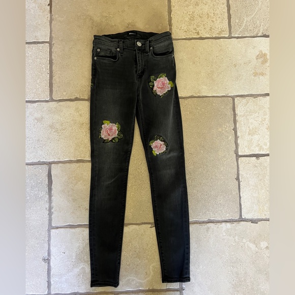 Hudson Floral Gray Skinny Jean - Picture 3 of 7